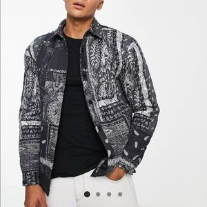 Topman Paisley Quilted Jacket